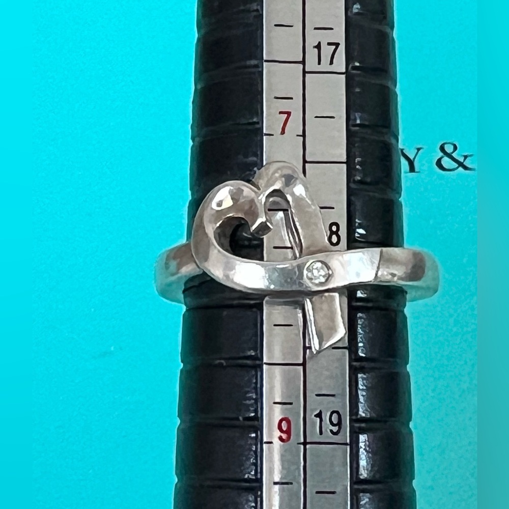 🔴Authentic Vintage TIFFANY & CO Paloma Picasso Diamond Sterling Silver Ring🔴 - Picture 7 of 7